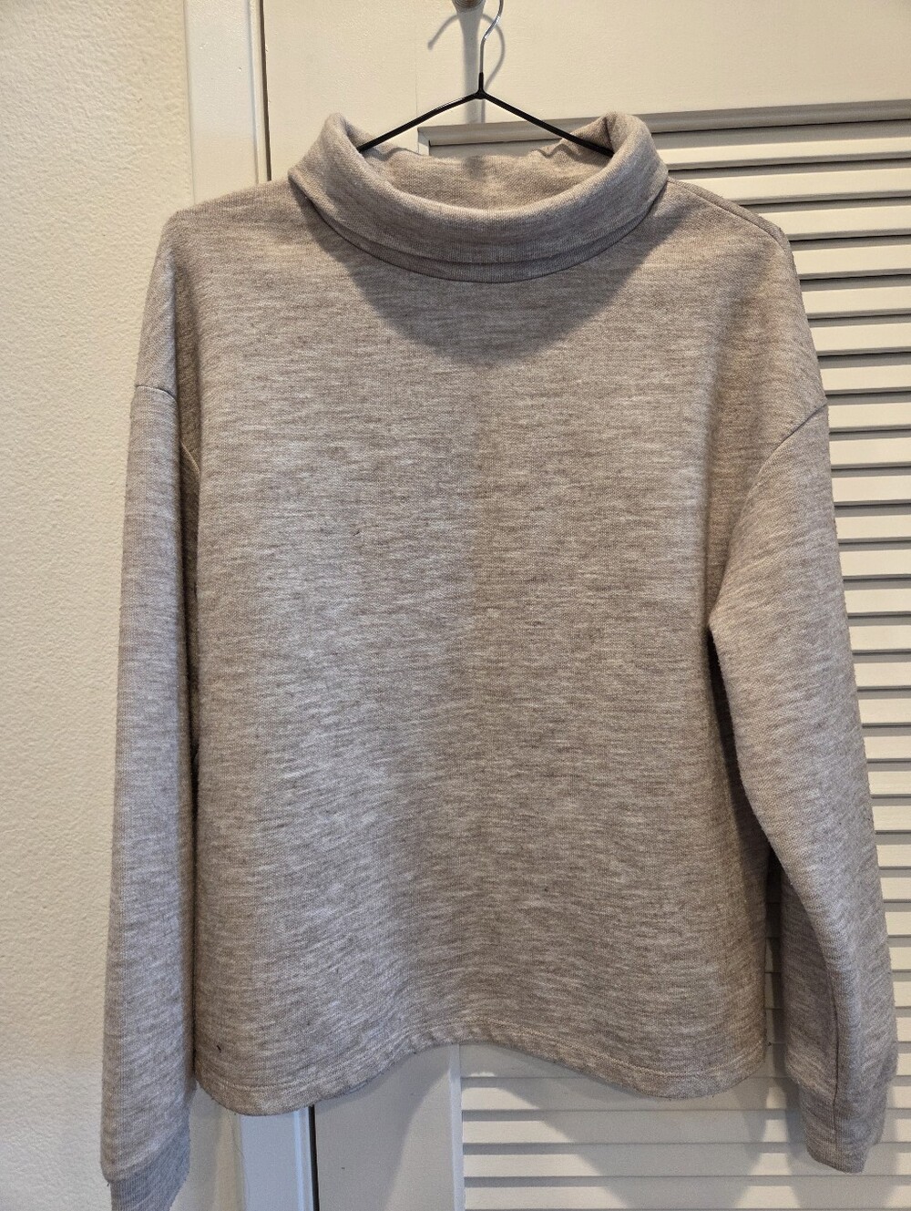 MNG Mango Light Taupe Knit Turtleneck Sweater & Jogger Pants Matching Set XS